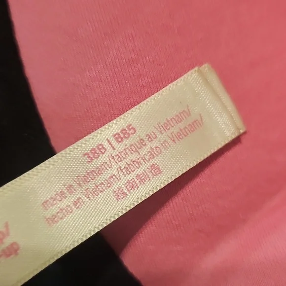 Pink Black Lace Push-Up Bra - Women's Intimates 38b - Picture 4 of 4